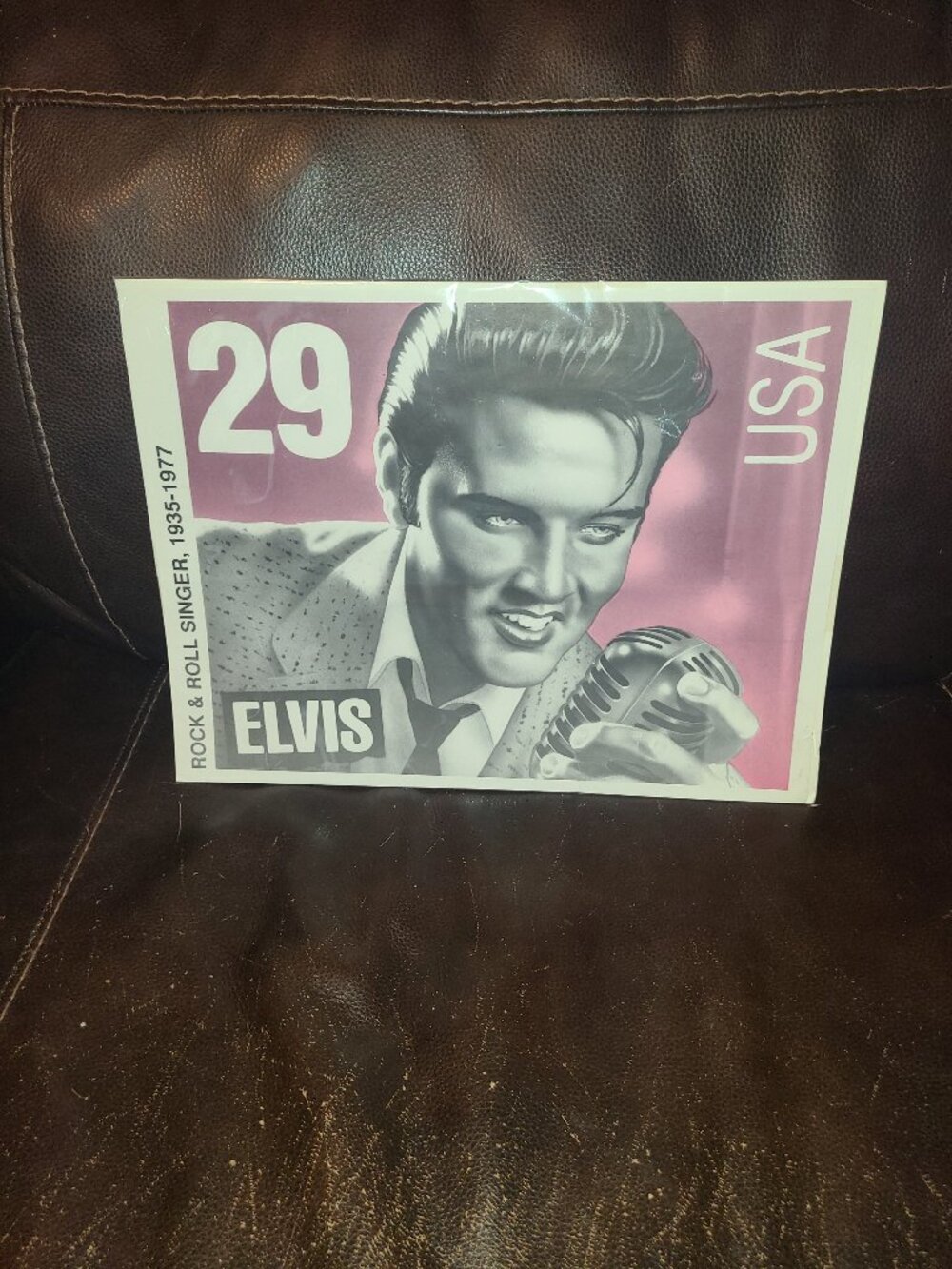 Rare 1992 Elvis Presley Replica 29 Cent Stamp Poster Unframed NEW 16" x 12"